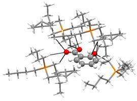No strong directional intermolecular interactions were observed in the crystal structure of [P 4444 ][Sal] similar to [P 4444 ][Dic] and [N 4444 ][Dic].