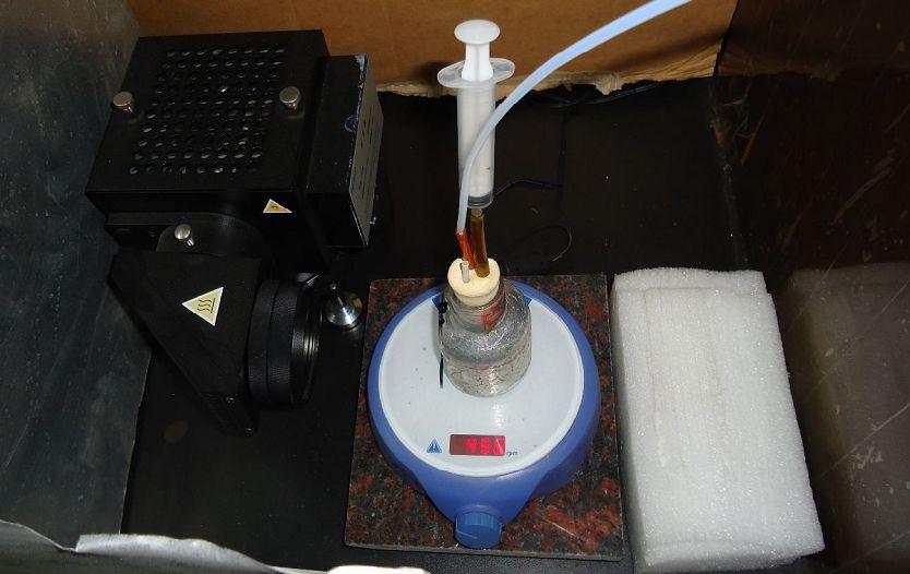Fig. S1 Photograph of the experimental setup for