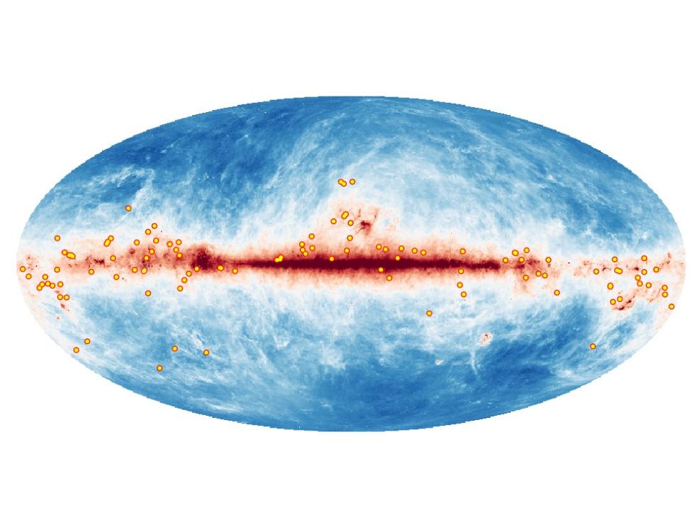 Distribution of the ~120 Herschel target fields