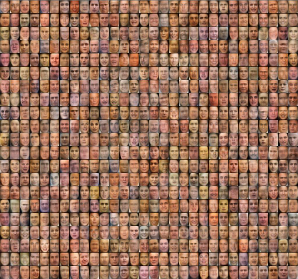 40 variational autoencoders Figure 2.9: Random full-color samples from a generative model of faces.