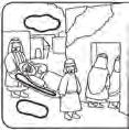 Panel 1 Set the punch-out figure of the man on the felt mat, cotton balls, a bath towel, and paper plates beside you. Say: We re going to hear a Bible story about how Jesus helps sick people.