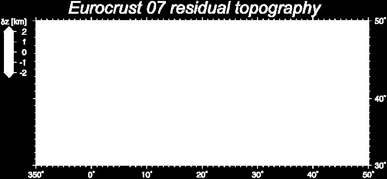 the Eurocrust07 crustal thickness model S3 for isostasy