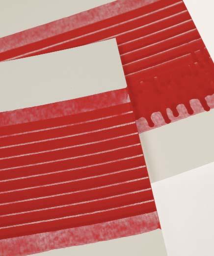 95 that the stripes lie parallel to the horizontal. The stripes with the lowest film thickness are at the top. After drying, the stripe at which the paint starts to sag is given on a scale of 0 to 10.