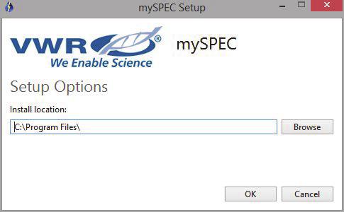 If the Auto run option is set on your computer, the installation automatically starts. If not, double click on the myspec.exe file on the CD to start the installation of the software. 3.
