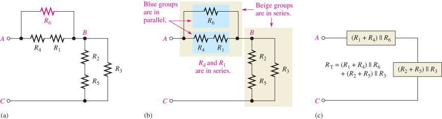 Combination circuits Most practical circuits have various combinations of series and parallel