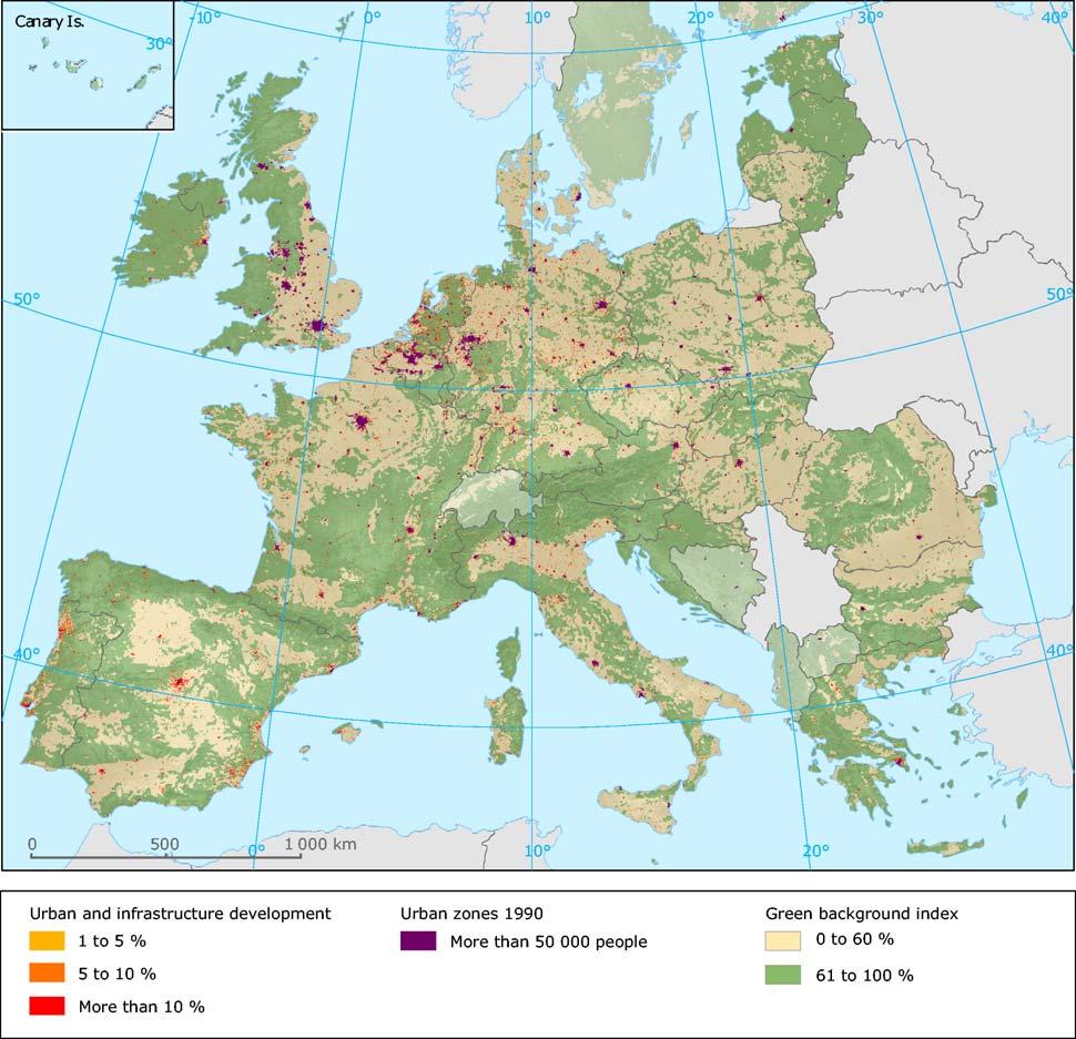 EU: Urban Land Uptake by Metropolitan