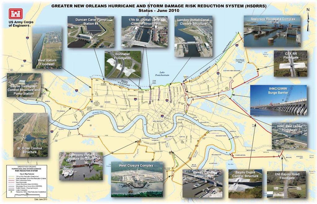Challenges in Louisiana South East Louisiana Flood Protection Authority East (SLFPA) responsible for operation and maintenance of flood defence