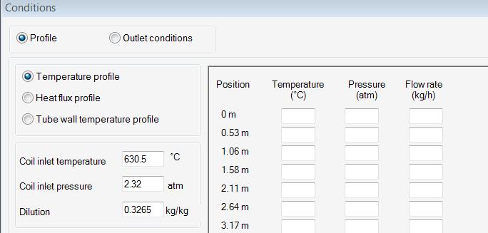 Simulation Strategies Profiles: Process gas temperature Tube wall temperature Heat flux to