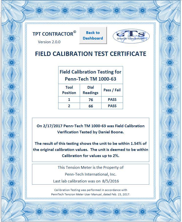 Field Calibration Return to the