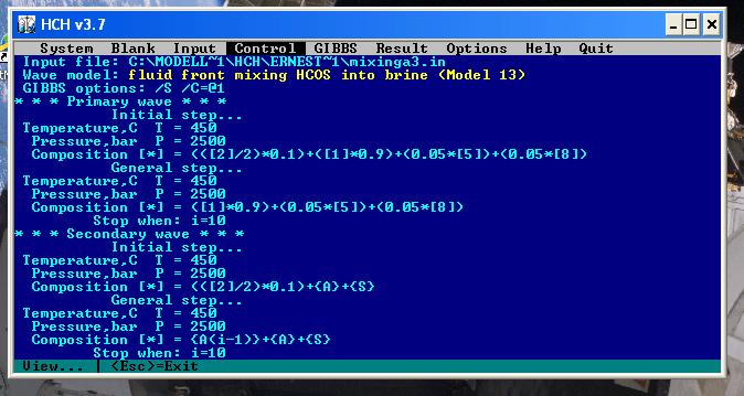 HCh Control File The HCh control file uses simple algebraic notation to handle the interaction between the input systems and PT.