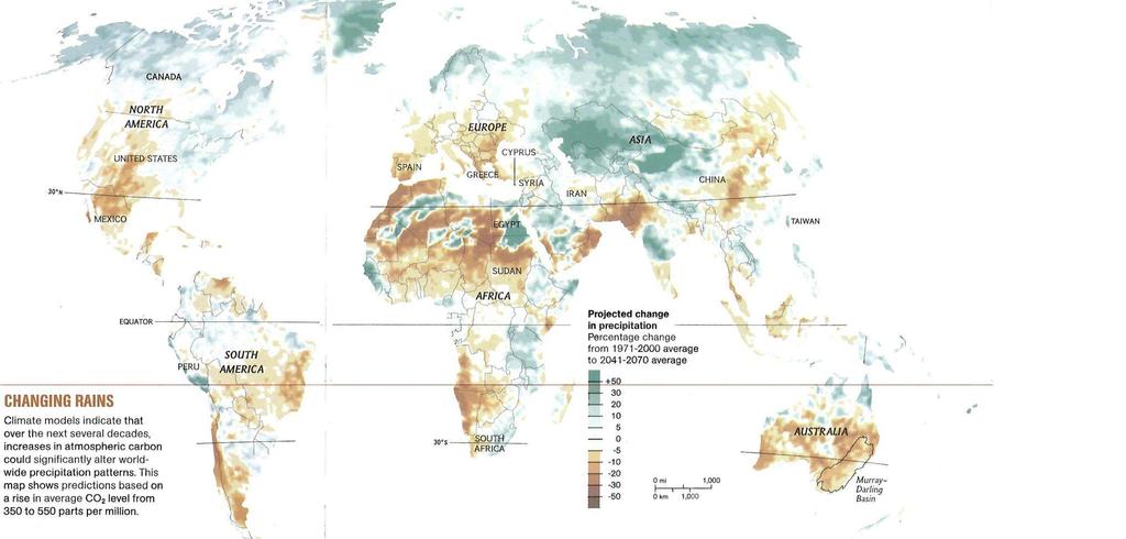 Climate Changes Impact Precipitation, Evapotranspiration, and Runoff Nat. Geo.