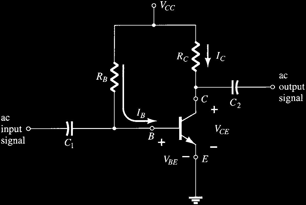 Even though the network employs an npn transistor, the equations and calculations apply equally well to a pnp transistor configuration merely by changing all current directions and voltage polarities.