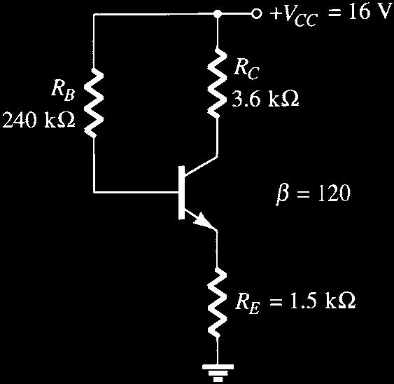 e. What happens to V CE if the transistor is replaced by one with smaller b? 63. Answer the following questions about the circuit of Fig. 4.158 : a.