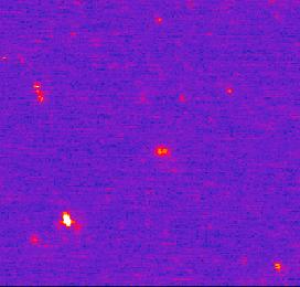 micrograph of fluorescence from a single CdSe QD in the same sample with scanning area size of 4 