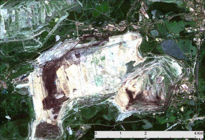 [Cyan] (iron oxides) 22 points Region kaolinite #2 [Green] Region 27 tuffs, points claystones #6 [Magenta] (jarosit) 21 points Region tuffs, claystones #3 [Blue] with19 lignite