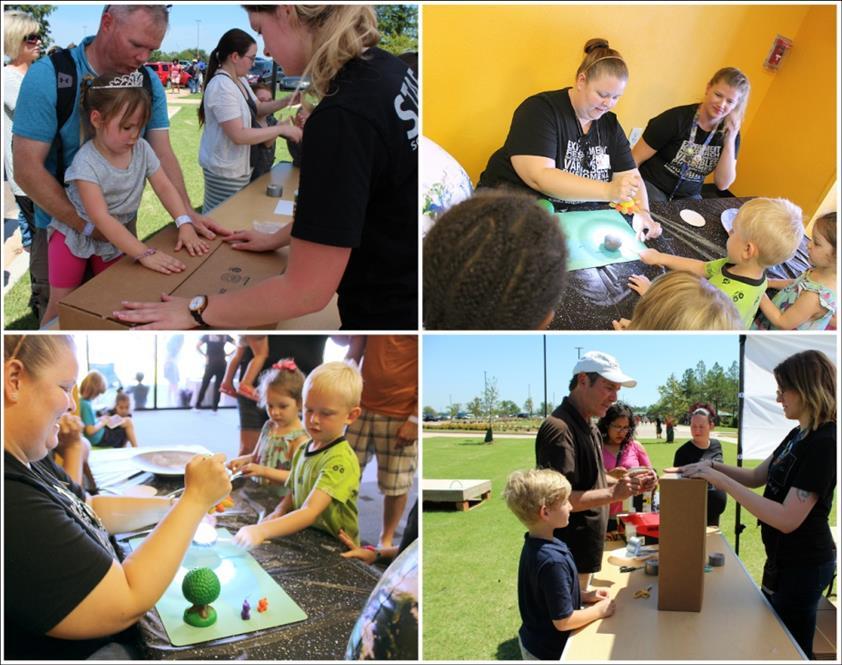 Eclipse Day 2017 Contents from different kits were used to create activities for our youngest guests.