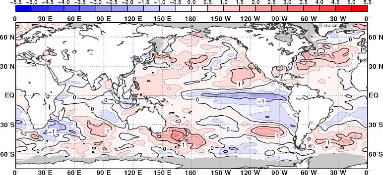 longwave radiation (OLR) anomalies around the equator (5 S 5 N) for October 2017 to March 2018 (a) The blue and red shading