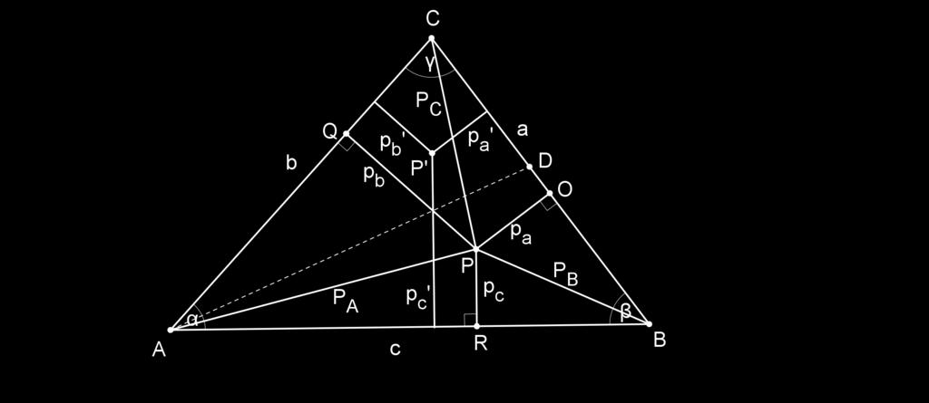 Slika 7. Zbrajanjem ovih nejednakosti dobijemo P A + P B + P C ( b c + c b )p a + ( c a + a c )p b + ( a b + b a )p c (p a + p b + p c ).
