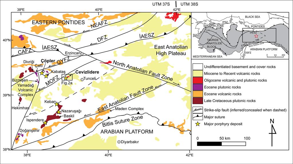 246 Miner Deposita (2015) 50:245 263 and the Kabataş, Nazaruşağı, and Ispendere porphyry Cu± Au±Mo deposits (Fig. 1; Dumanlılar et al. 1999; Kuşcu et al. 2010, 2013; Yiğit 2009; İmer et al.