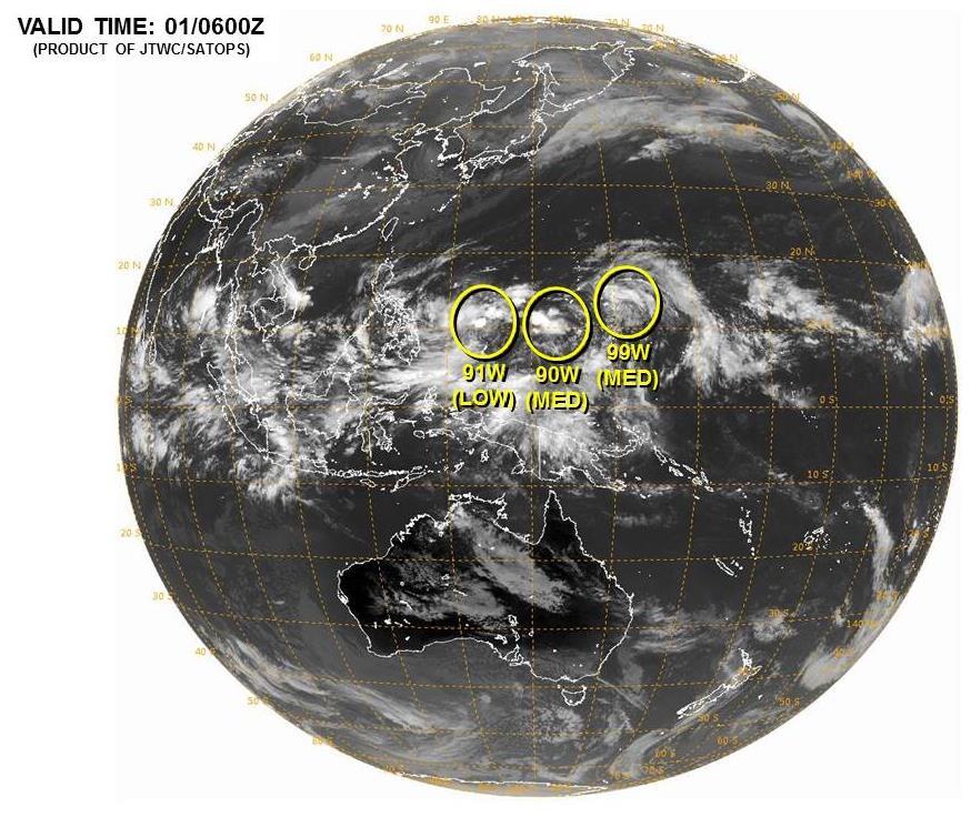 Tropical Outlook Western Pacific Disturbance 1 (Invest 90W) (as of 8:00 a.m.