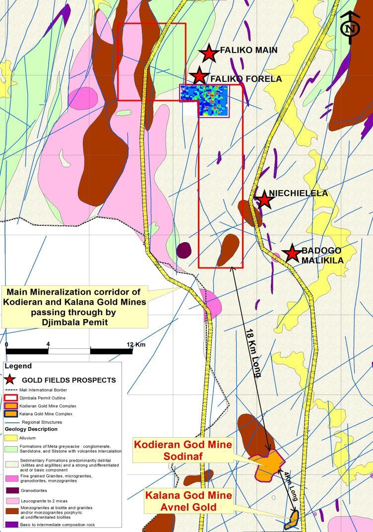 Djimbala Exploration Results Regional Geology Gold Soil Geochemical