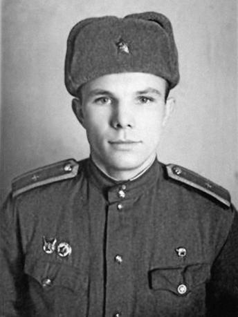 1955 Gagarin was drafted into