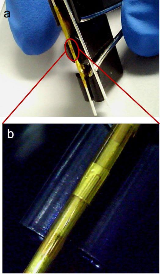 Supplementary Figure 18 Photographs of the bending test of the SGOTFT sensor.