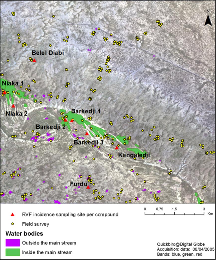 Soti et al. International Journal of Health Geographics 2013, 12:10 Page 3 of 11 Figure 1 Land cover field survey sites in the Barkedji study area.