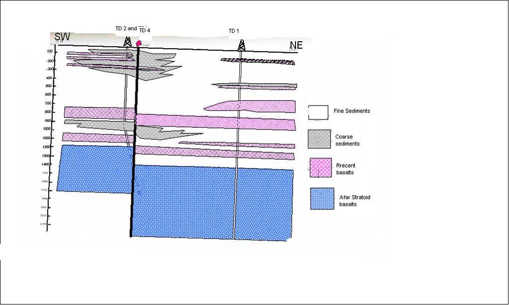 Subsurface Geology, Tendaho Permeability (Primary) Fine sed(low) Coarse Medium-High Low Upper