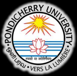 P O N D I C H E R R Y U N I V E R S I T Y (A Central University) UGC-HUMAN RESOURCE DEVELOPMENT CENTRE (UGC-HRDC) Course Name: Refresher Course in Chemistry Duration: 08.06.2018 to 28.06.2018 SCHEDULE Date 08.