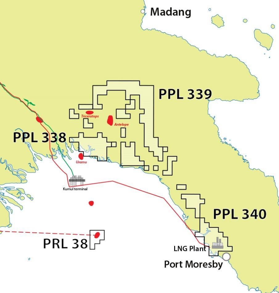 The Farmout Work Programme will commence in the East in PPL 340 and move to the west EASTERN PNG CARBONATE PLAY PRL38 Proven carbonate gas resource PPL 338,339,340 Extension Applications Pending
