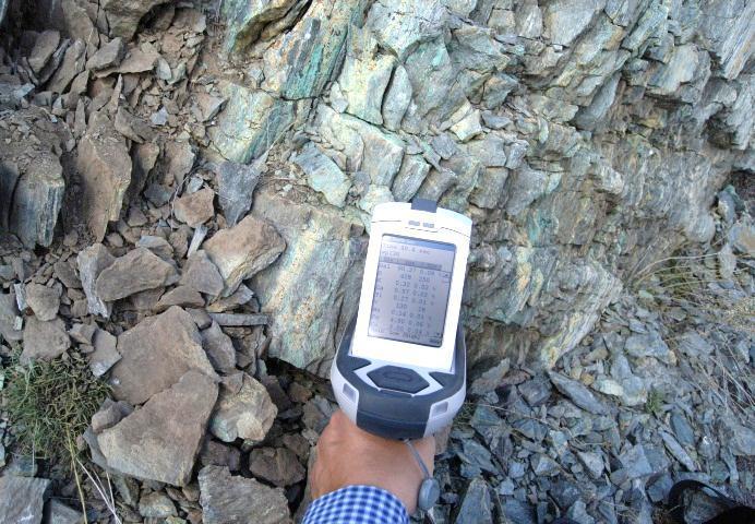 Six out of nine historic trenches were resampled on a two-metre composite basis and 45 samples were collected for copper analysis by GeoAnalytica in Almaty.
