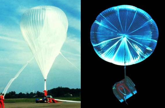 Figure 1. ZERO-PRESSURE STRATOSPHERIC BALLOONS (ZSB - BSO). The second implication of the ISAS experiment is in testing gravity by two possible approaches.