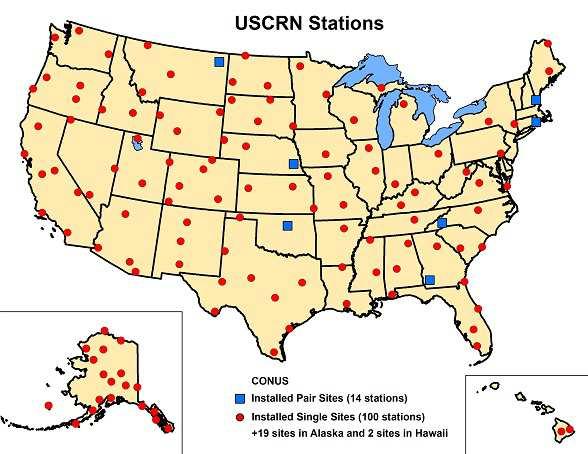 US Climate Reference Network 114 stations in the contiguous United