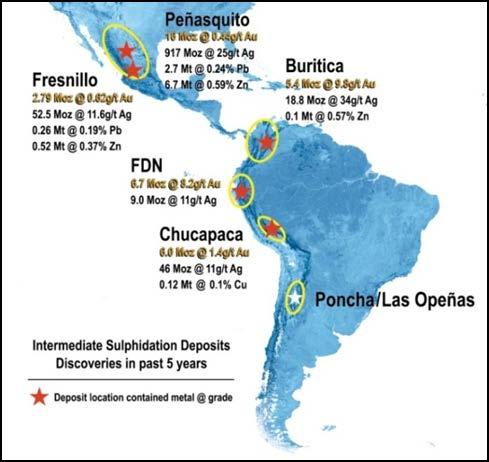 High-grade vein targets and breccia hosted mineralisation Recent exploration highlights the potential to discover large intermediate sulphidation epithermal gold mineralised systems at Las Opeñas and