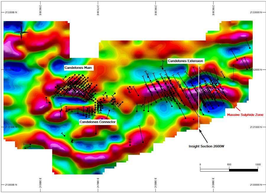 The current mineral resource estimates for the Candelones Project, comprised of the Candelones Main, Candelones Connector and Candelones Extension