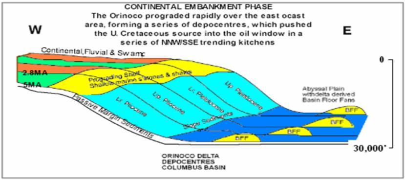 and abrupt changes in sediment types lead to favourable conditions for the formation of a petroleum system.