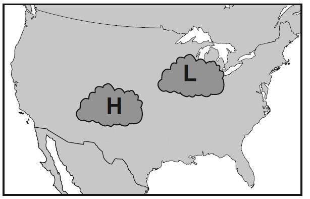 location of clouds associated with