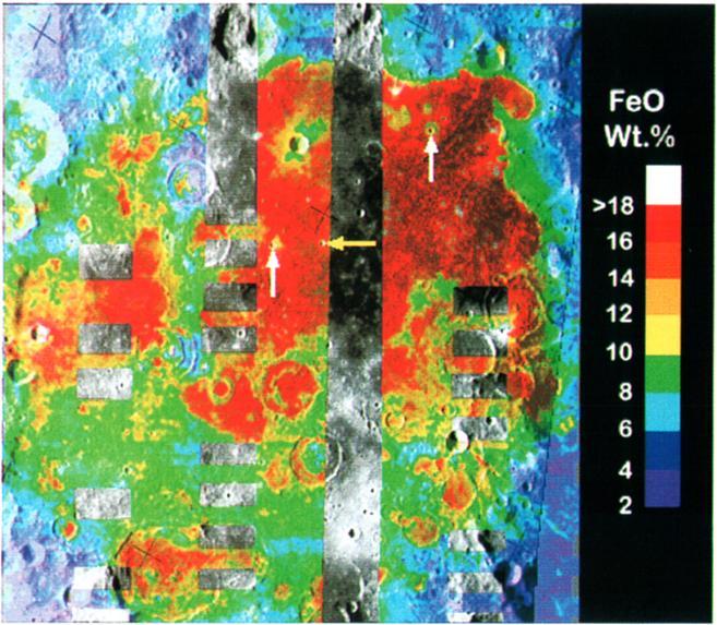4226 GILLIS AND SPUDIS: GEOLOGY OF THE MOON'S EASTERN LIMB FeO Wt. ø o >8 16 1, 1 0 8 6 Plate 2. The same Apollo image as in Figure 5 reprojected and merged with the corresponding area in the C!