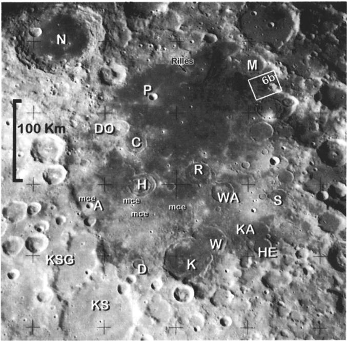GILLIS AND SPUDIS' GEOLOGY OF THE MOON'S EASTERN LIMB 4225 Figure 5. An Apollo photograph showing the geography of Smythii Basin.