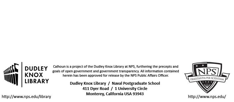 Calhoun: The NPS Institutional Archive Faculty and Researcher Publications Faculty and Researcher Publications 1998-09