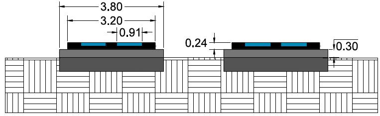 Figure 6 shows the subsoil model configuration used for all the models. Figure 7 shows dimensions of the slab track model configuration. Figure 8 shows the ballasted track dimensions.