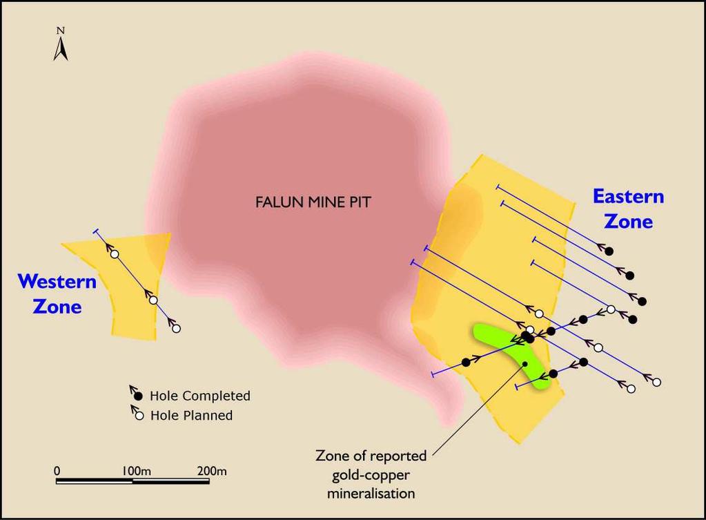 The Falun copper-gold mine forms part of the Bergslagen Joint Venture with Royal Falcon Mining in Sweden.