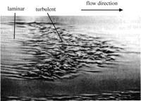 Flow Classification III Laminar, transitional, and turbulent flow Characterized by Reynolds number: Re UL L