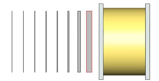 Scatter filters Scatter filters Ta Pb 1 2 3 4 5 6 7 8 Brass F-collimator φ out 16cm φ in 10cm Ion