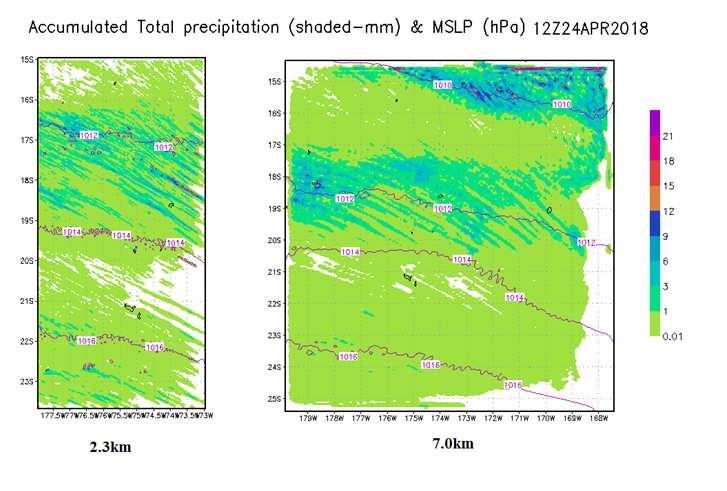 Rainfall Accumulation Forecast Stations WMO ID Rainfall (ml) Forecasted Rainfall 2.3km (ml) Forecasted Rainfall 7.0 km (ml) Niuafo'ou 91772 1.4 1> 1> Niuatoputapu 91776 0.4 1> 1> Vava'u 91779 2.