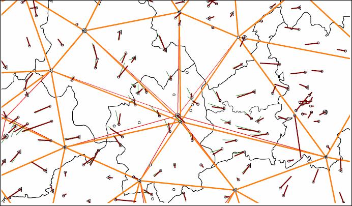 Modification of Triangles Final Triangle Network Residuals Map with changed TBPs to get