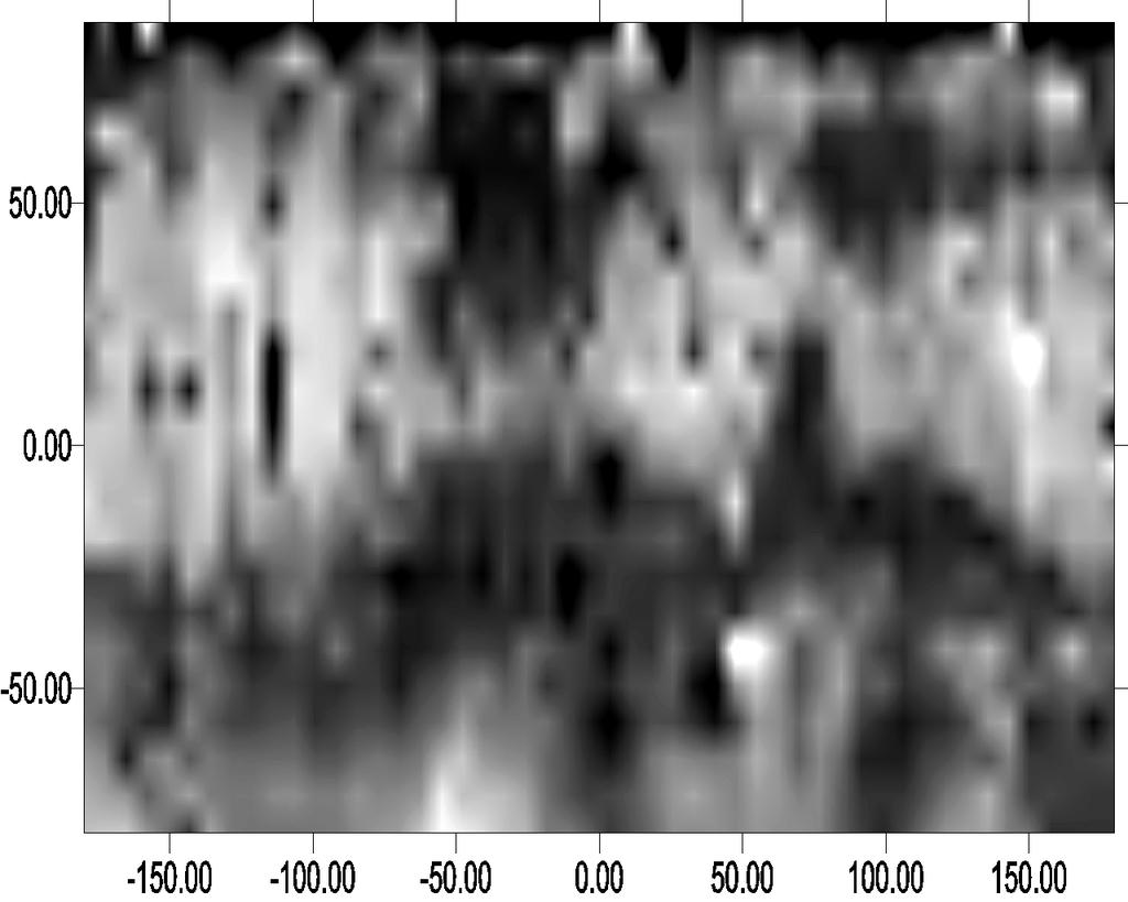 Longitude East TES Lambert albedo: interpoled along PFS orbits