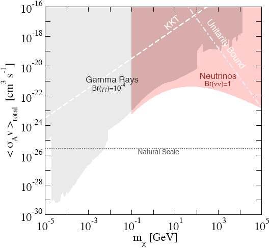 Comparison of neutrino and photon limits on dark matter