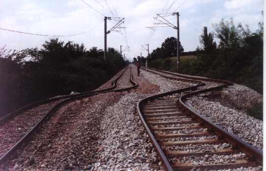 Damage to railroad due to Izmit